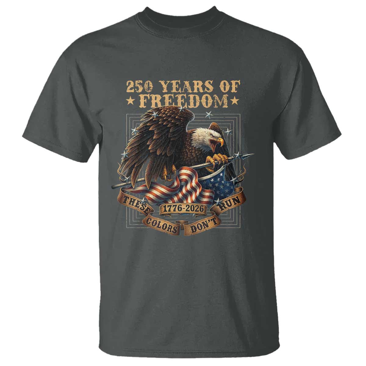 250th American Anniversary T Shirt 250 Years Of Freedom Independence American Flag - Wonder Print Shop