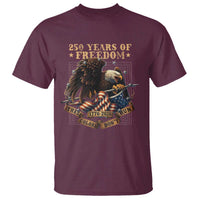 250th American Anniversary T Shirt 250 Years Of Freedom Independence American Flag - Wonder Print Shop