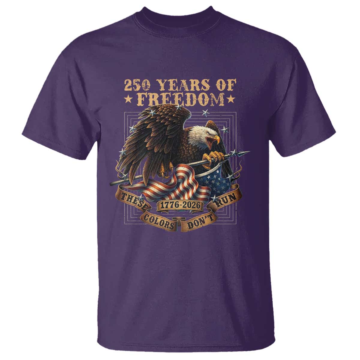 250th American Anniversary T Shirt 250 Years Of Freedom Independence American Flag - Wonder Print Shop