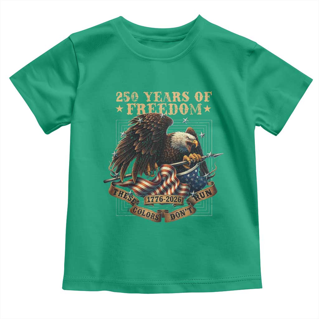 250th American Anniversary Toddler T Shirt 250 Years Of Freedom Independence American Flag - Wonder Print Shop