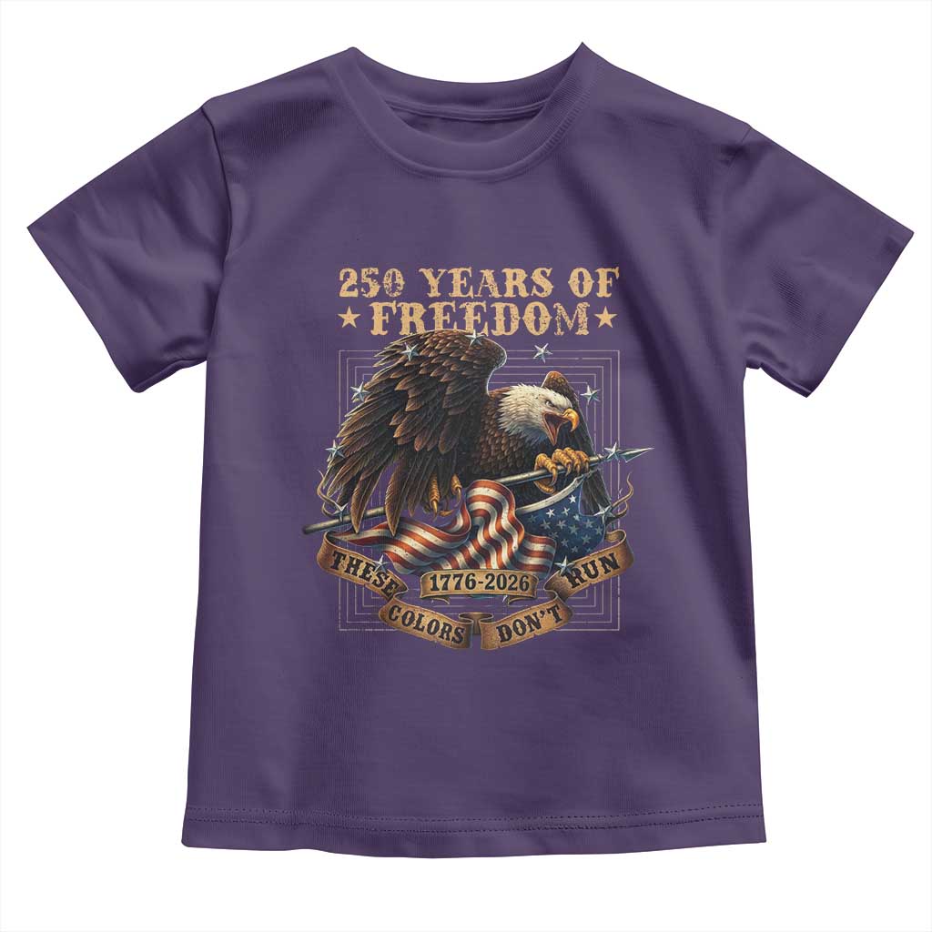 250th American Anniversary Toddler T Shirt 250 Years Of Freedom Independence American Flag - Wonder Print Shop