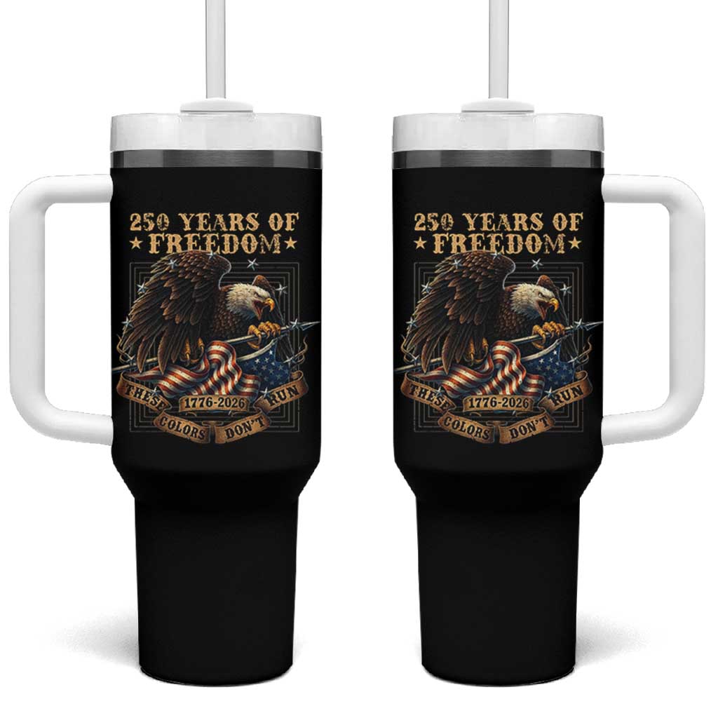 250th American Anniversary Tumbler With Handle 250 Years Of Freedom Independence American Flag - Wonder Print Shop