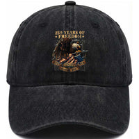 250th American Anniversary Washed Cotton Baseball Cap 250 Years Of Freedom Independence American Flag