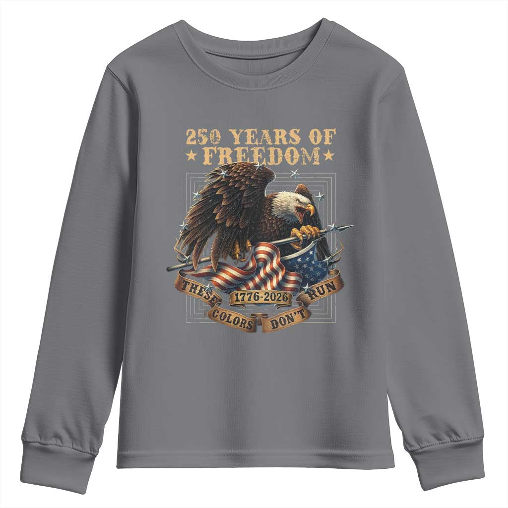 250th American Anniversary Youth Sweatshirt 250 Years Of Freedom Independence American Flag - Wonder Print Shop