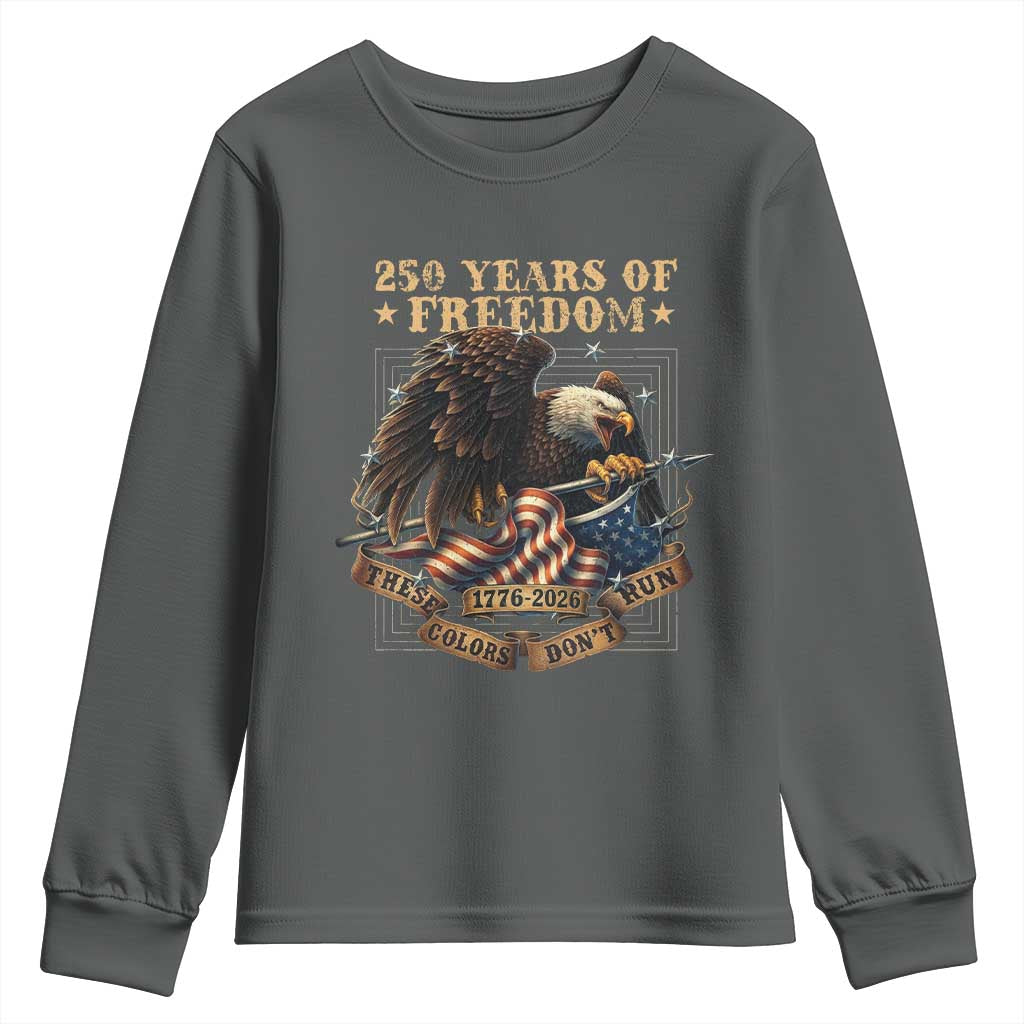 250th American Anniversary Youth Sweatshirt 250 Years Of Freedom Independence American Flag - Wonder Print Shop