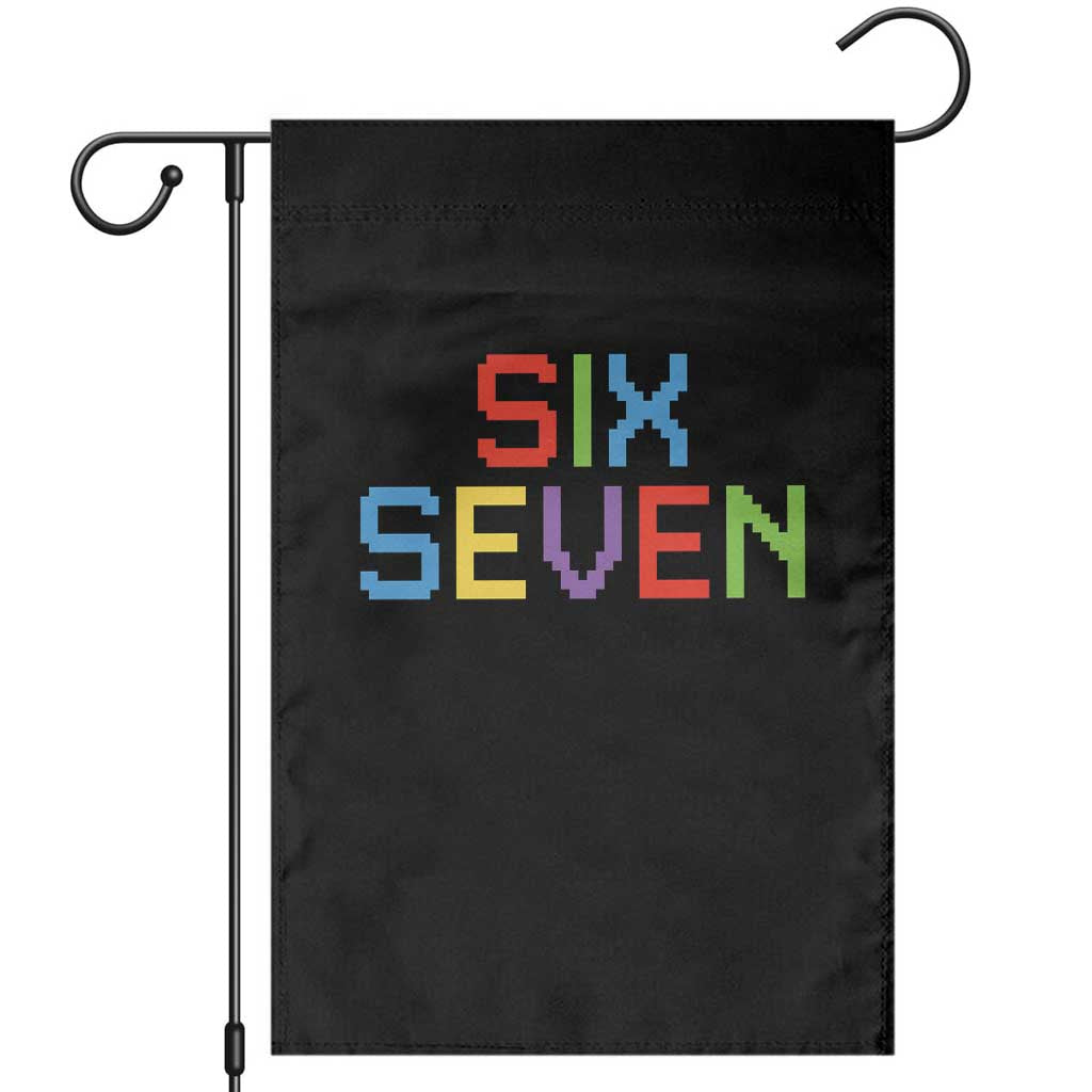 Six Seven Meme Pixel 67 Gen Alpha Meme Garden Flag - Wonder Print Shop