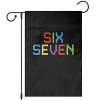 Six Seven Meme Pixel 67 Gen Alpha Meme Garden Flag - Wonder Print Shop