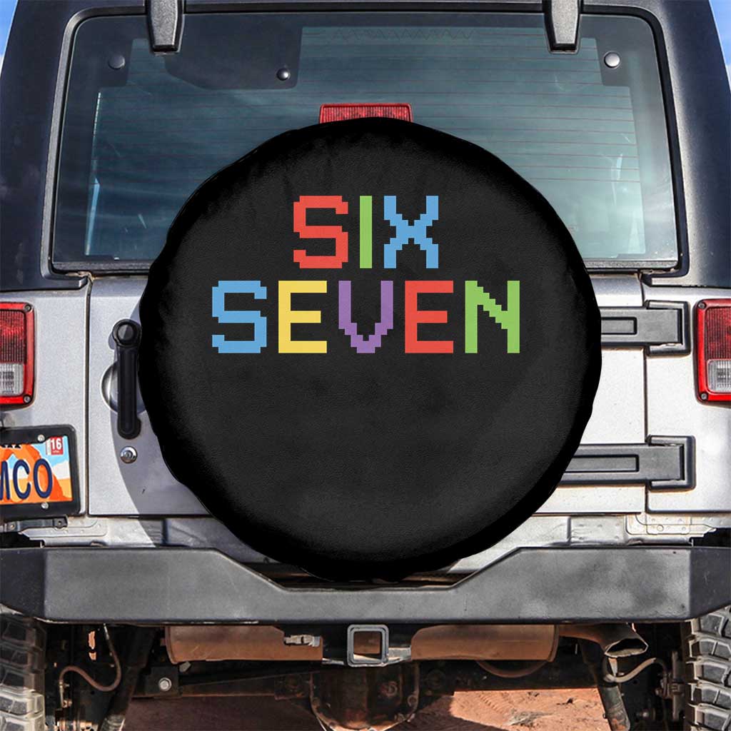 Six Seven Meme Pixel 67 Gen Alpha Meme Spare Tire Cover - Wonder Print Shop
