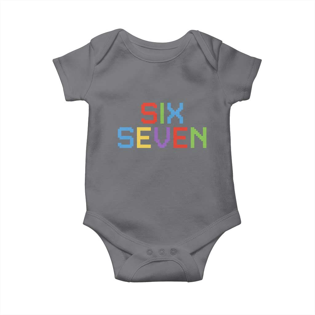 Six Seven Meme Pixel 67 Gen Alpha Meme Baby Onesie - Wonder Print Shop