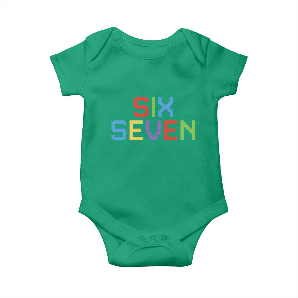 Six Seven Meme Pixel 67 Gen Alpha Meme Baby Onesie - Wonder Print Shop