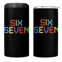 Six Seven Meme Pixel 67 Gen Alpha Meme 4 in 1 Can Cooler Tumbler - Wonder Print Shop