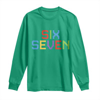 Six Seven Meme Pixel 67 Gen Alpha Meme Long Sleeve Shirt - Wonder Print Shop