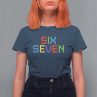 Six Seven Meme Pixel 67 Gen Alpha Meme T Shirt For Women - Wonder Print Shop