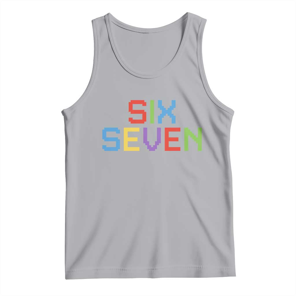 Six Seven Meme Pixel 67 Gen Alpha Meme Tank Top - Wonder Print Shop