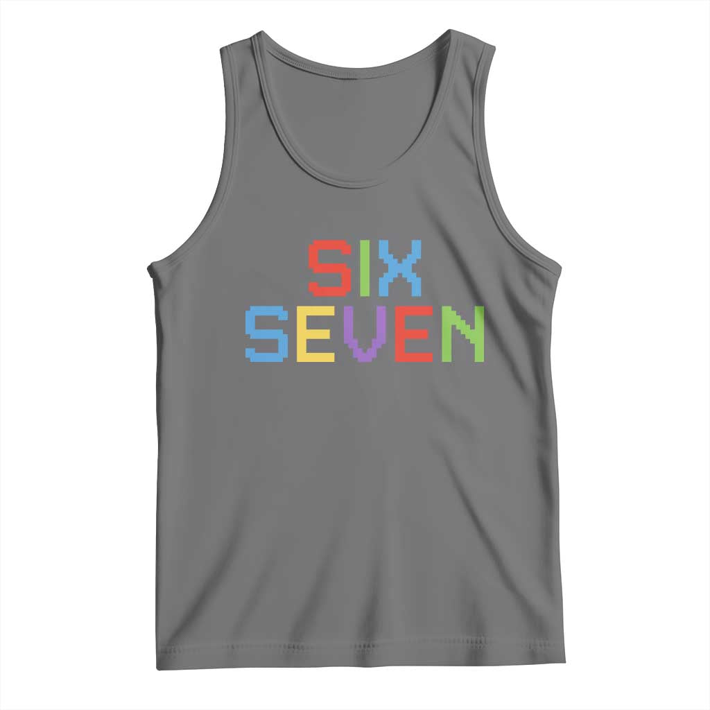 Six Seven Meme Pixel 67 Gen Alpha Meme Tank Top - Wonder Print Shop
