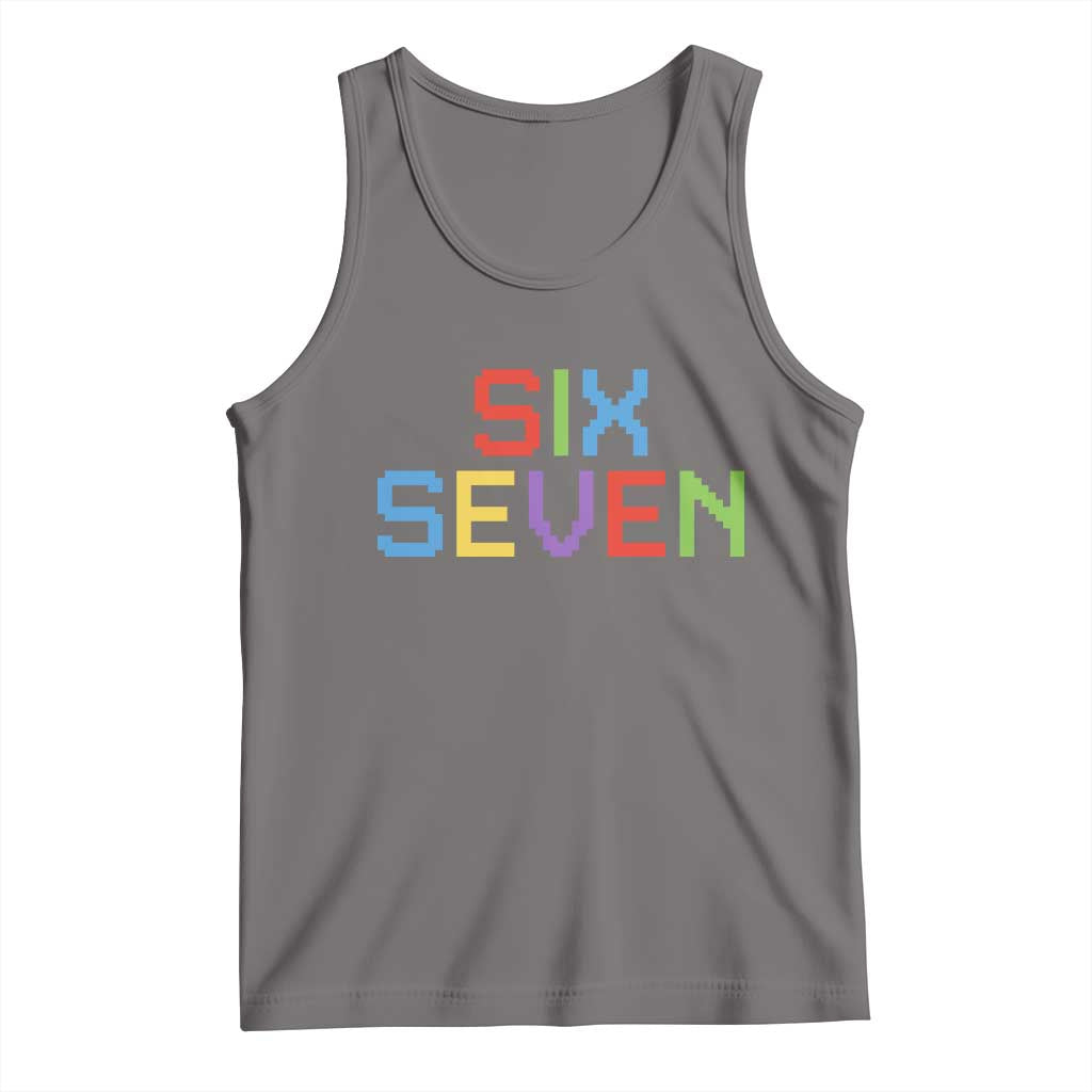 Six Seven Meme Pixel 67 Gen Alpha Meme Tank Top - Wonder Print Shop