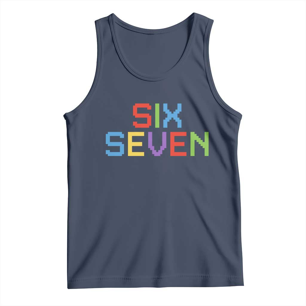 Six Seven Meme Pixel 67 Gen Alpha Meme Tank Top - Wonder Print Shop