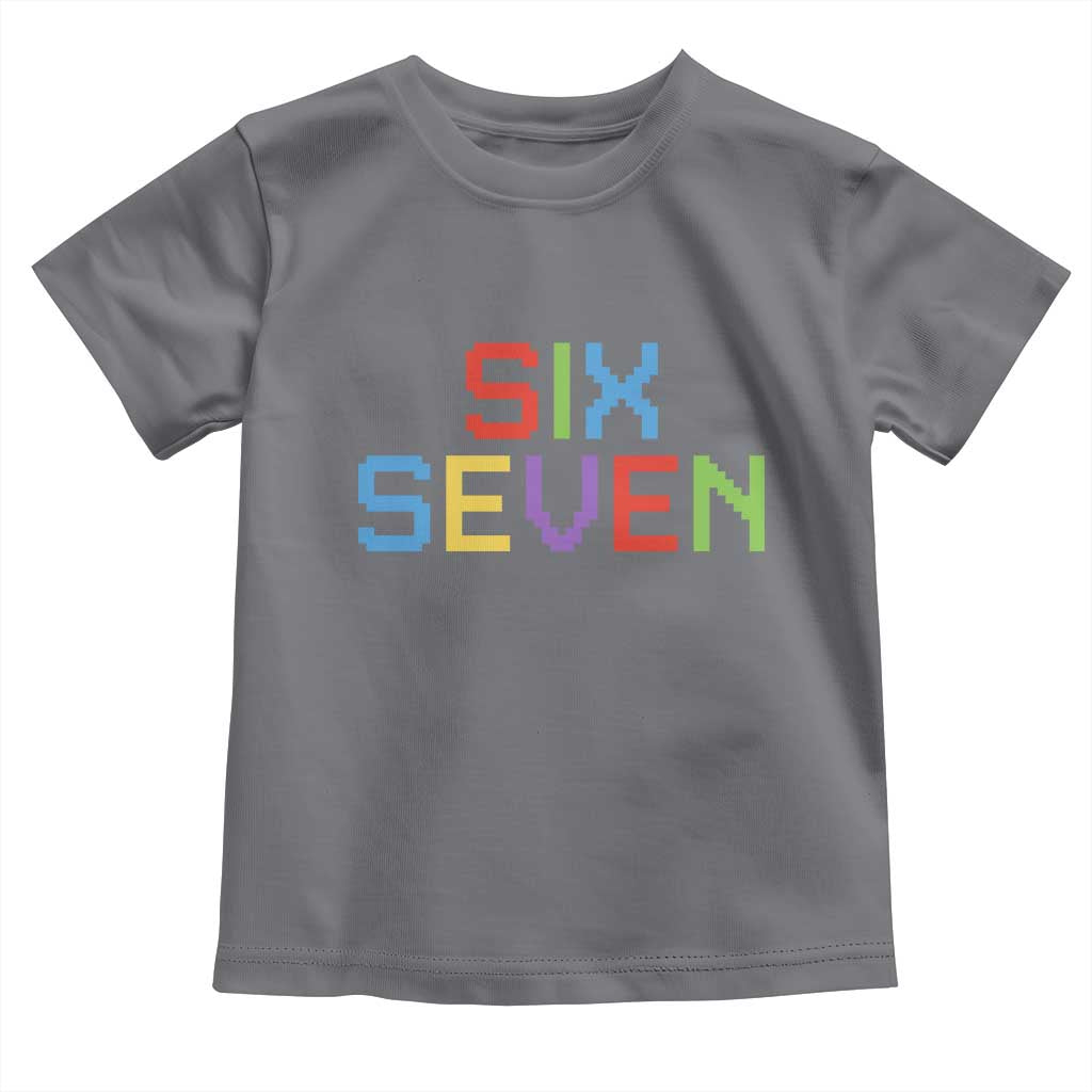 Six Seven Meme Pixel 67 Gen Alpha Meme Toddler T Shirt - Wonder Print Shop