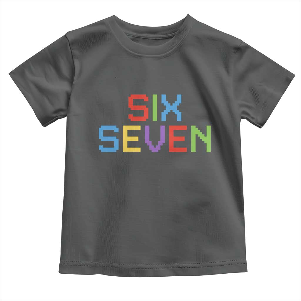 Six Seven Meme Pixel 67 Gen Alpha Meme Toddler T Shirt - Wonder Print Shop