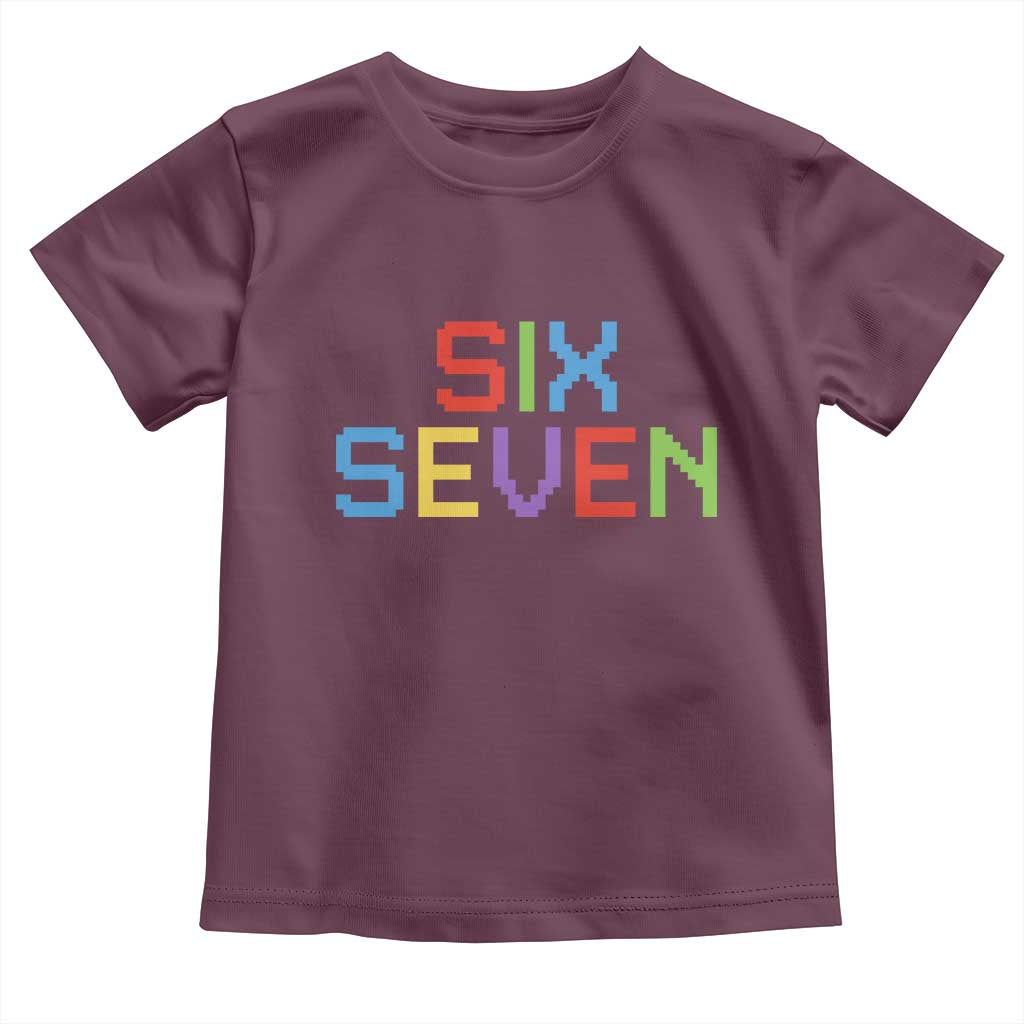 Six Seven Meme Pixel 67 Gen Alpha Meme Toddler T Shirt - Wonder Print Shop