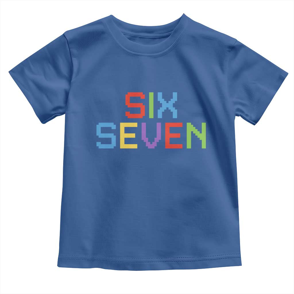 Six Seven Meme Pixel 67 Gen Alpha Meme Toddler T Shirt - Wonder Print Shop