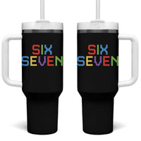Six Seven Meme Pixel 67 Gen Alpha Meme Tumbler With Handle - Wonder Print Shop