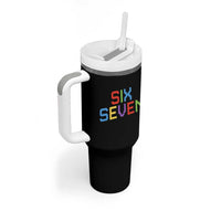 Six Seven Meme Pixel 67 Gen Alpha Meme Tumbler With Handle - Wonder Print Shop