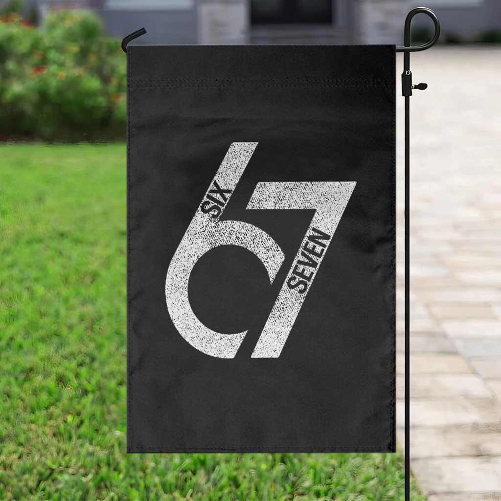 Funny Six Seven 67 Meme Gen Alpha Slang Garden Flag - Wonder Print Shop
