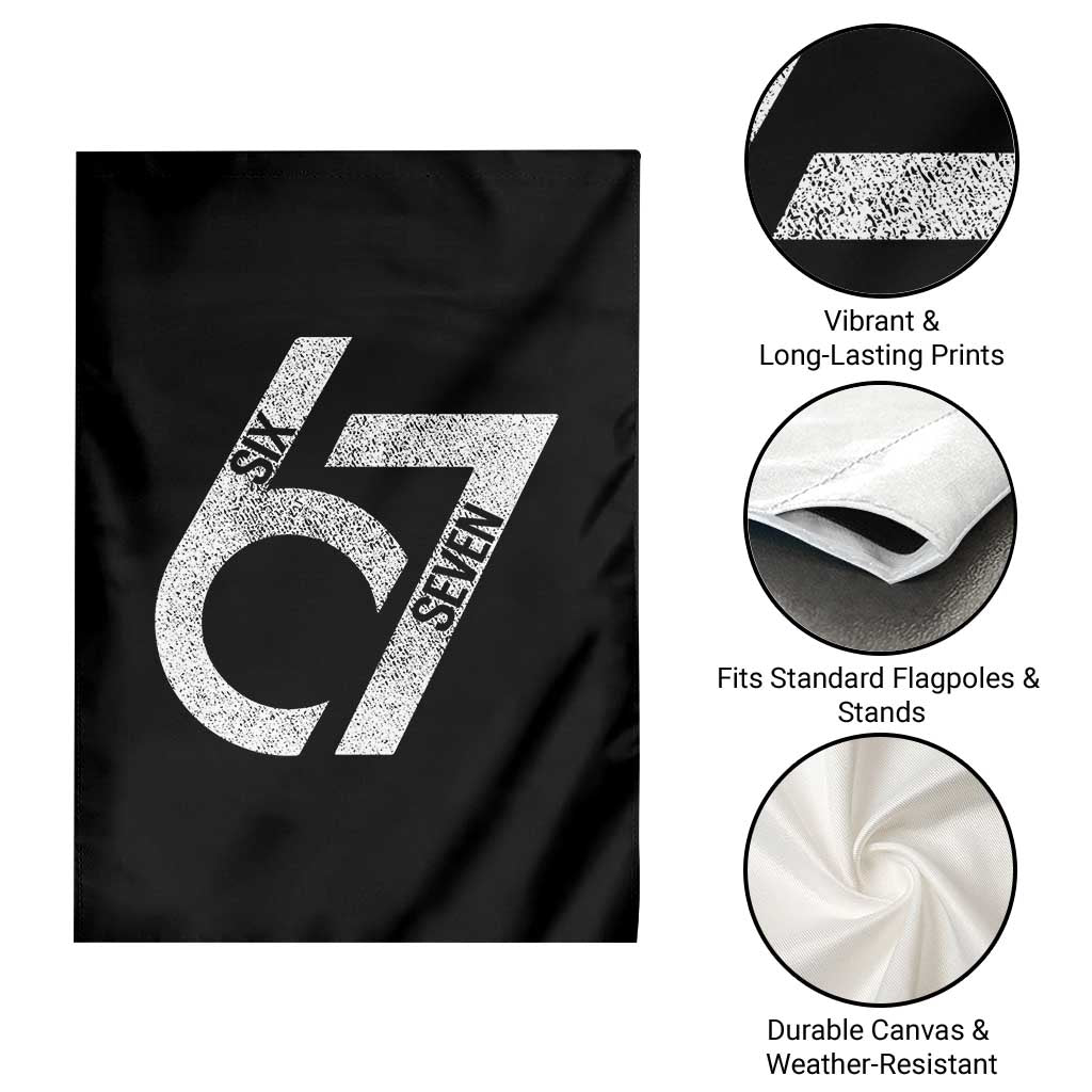 Funny Six Seven 67 Meme Gen Alpha Slang Garden Flag - Wonder Print Shop