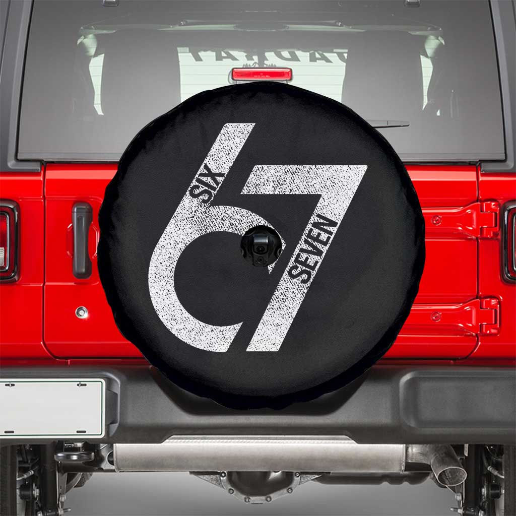 Funny Six Seven 67 Meme Gen Alpha Slang Spare Tire Cover - Wonder Print Shop