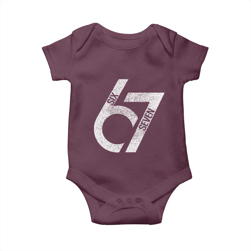 Funny Six Seven 67 Meme Gen Alpha Slang Baby Onesie - Wonder Print Shop