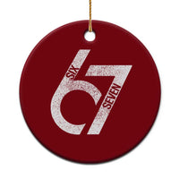 Funny Six Seven 67 Meme Gen Alpha Slang Ceramic Ornament - Wonder Print Shop