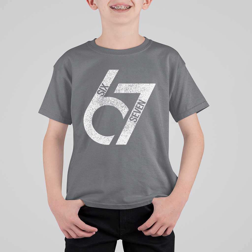 Funny Six Seven 67 Meme Gen Alpha Slang T Shirt For Kid - Wonder Print Shop