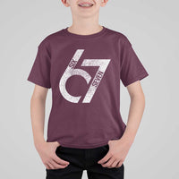Funny Six Seven 67 Meme Gen Alpha Slang T Shirt For Kid - Wonder Print Shop