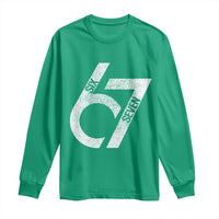Funny Six Seven 67 Meme Gen Alpha Slang Long Sleeve Shirt - Wonder Print Shop