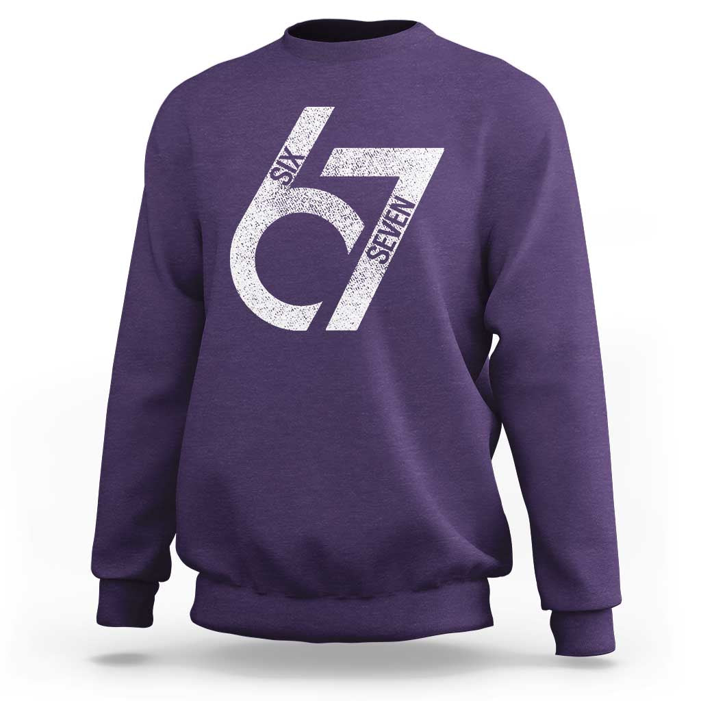 Funny Six Seven 67 Meme Gen Alpha Slang Sweatshirt - Wonder Print Shop