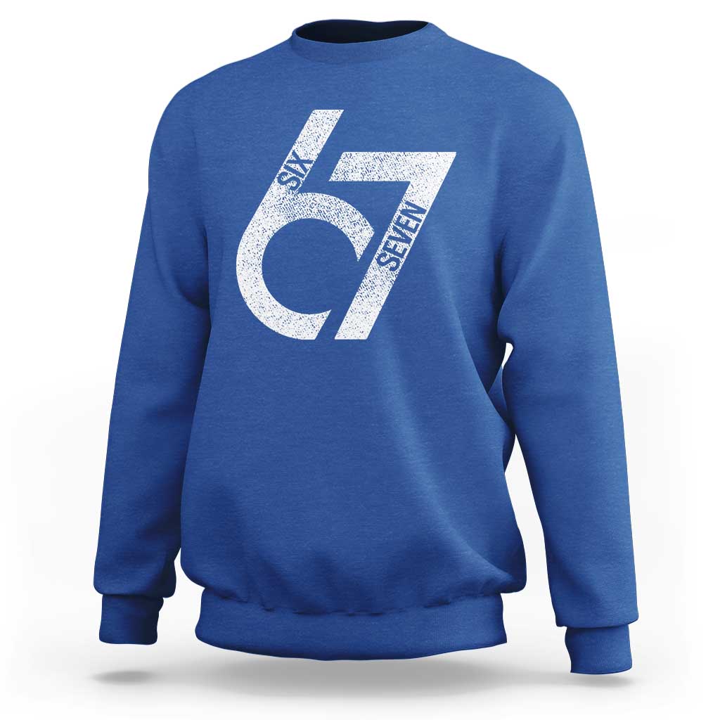 Funny Six Seven 67 Meme Gen Alpha Slang Sweatshirt - Wonder Print Shop