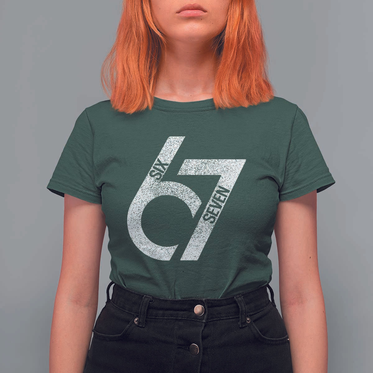 Funny Six Seven 67 Meme Gen Alpha Slang T Shirt For Women - Wonder Print Shop