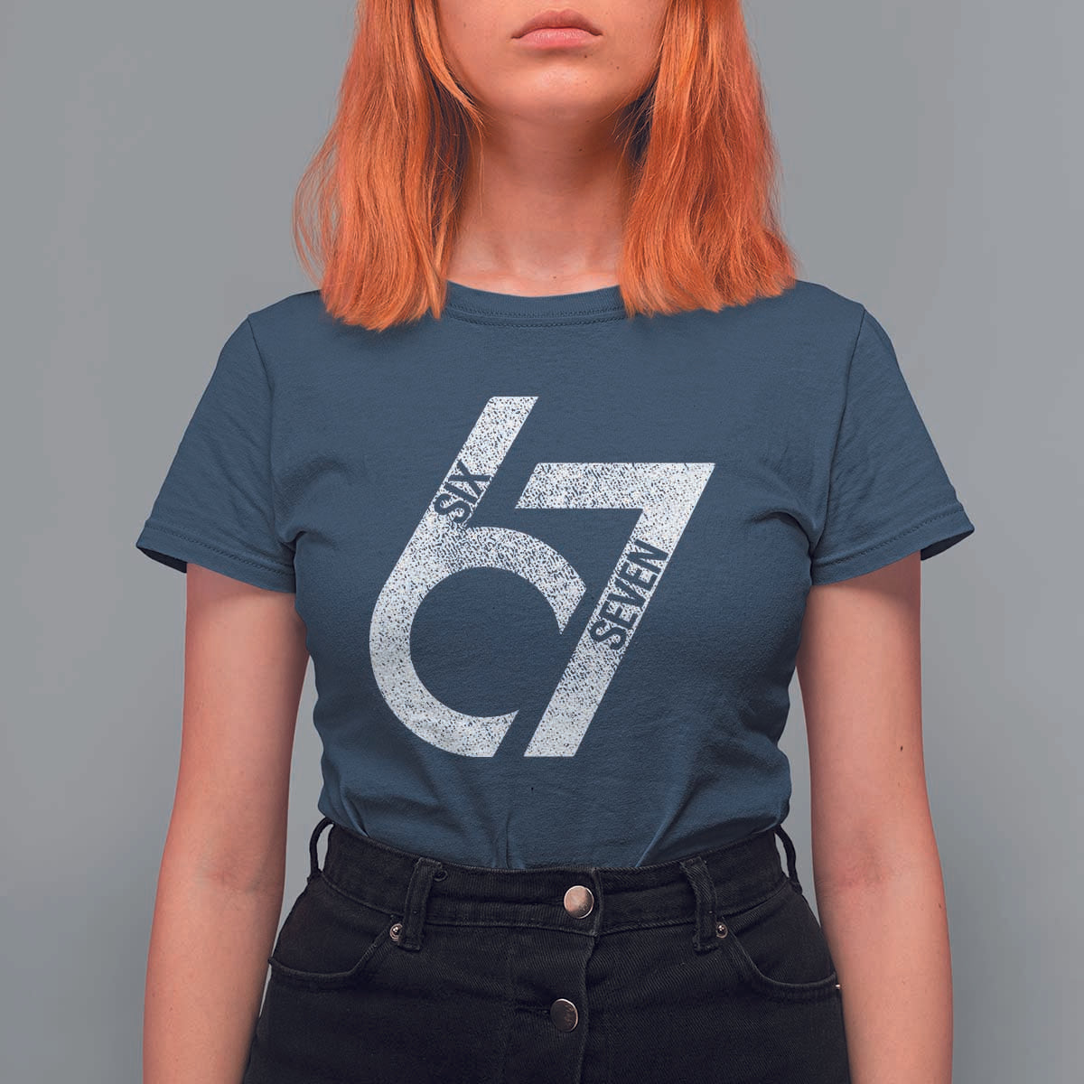Funny Six Seven 67 Meme Gen Alpha Slang T Shirt For Women - Wonder Print Shop