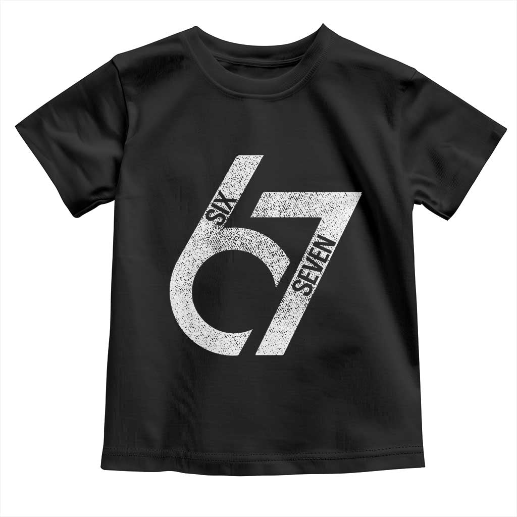 Funny Six Seven 67 Meme Gen Alpha Slang Toddler T Shirt - Wonder Print Shop
