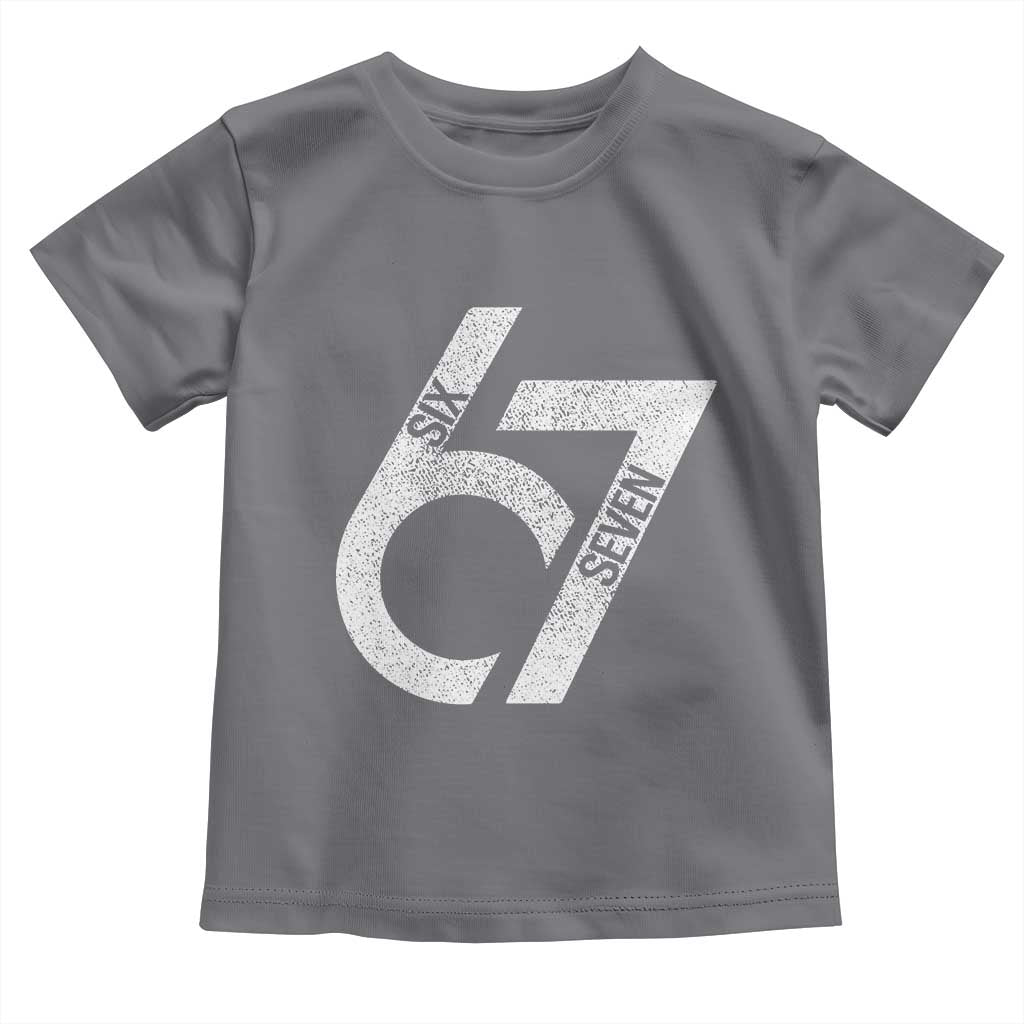 Funny Six Seven 67 Meme Gen Alpha Slang Toddler T Shirt - Wonder Print Shop