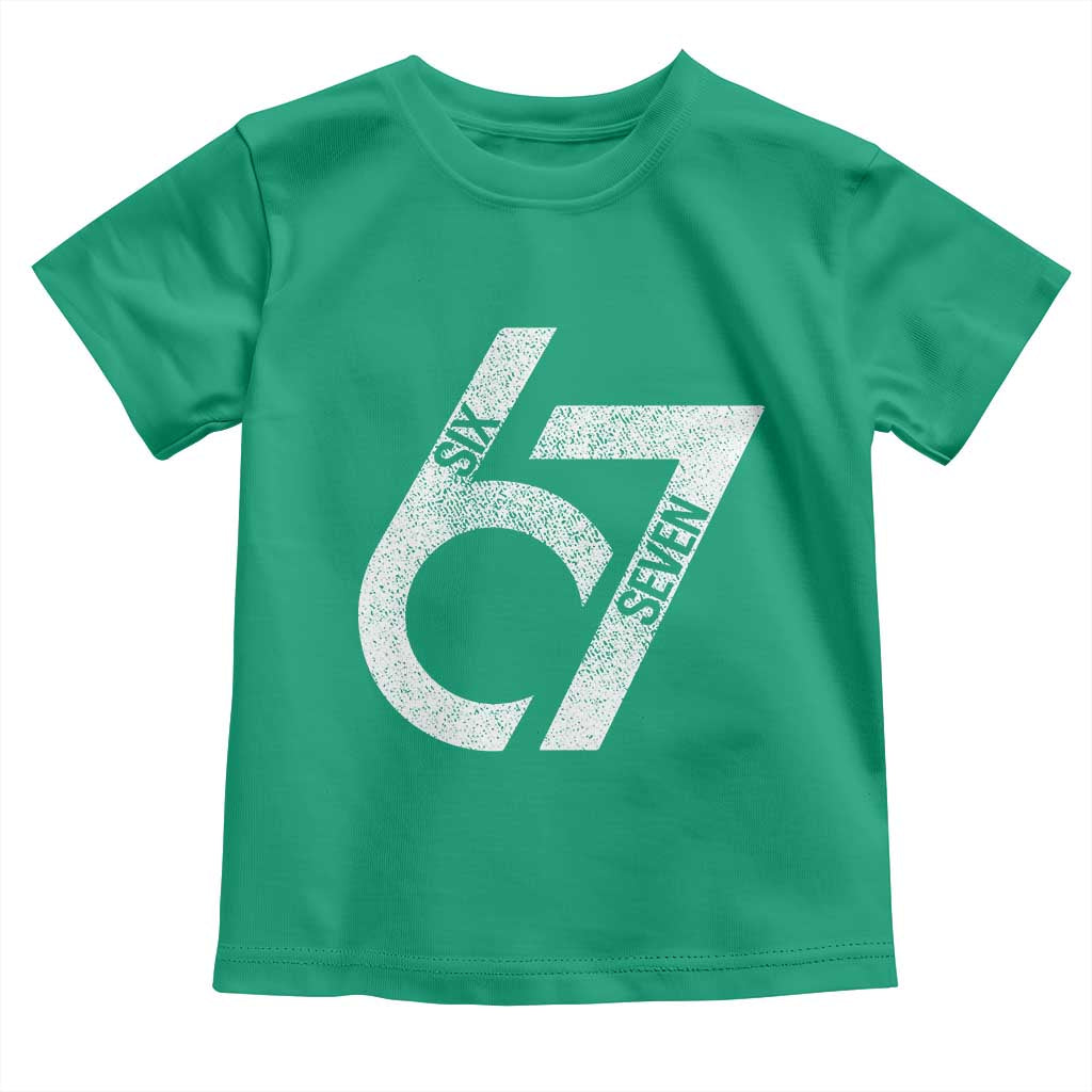 Funny Six Seven 67 Meme Gen Alpha Slang Toddler T Shirt - Wonder Print Shop