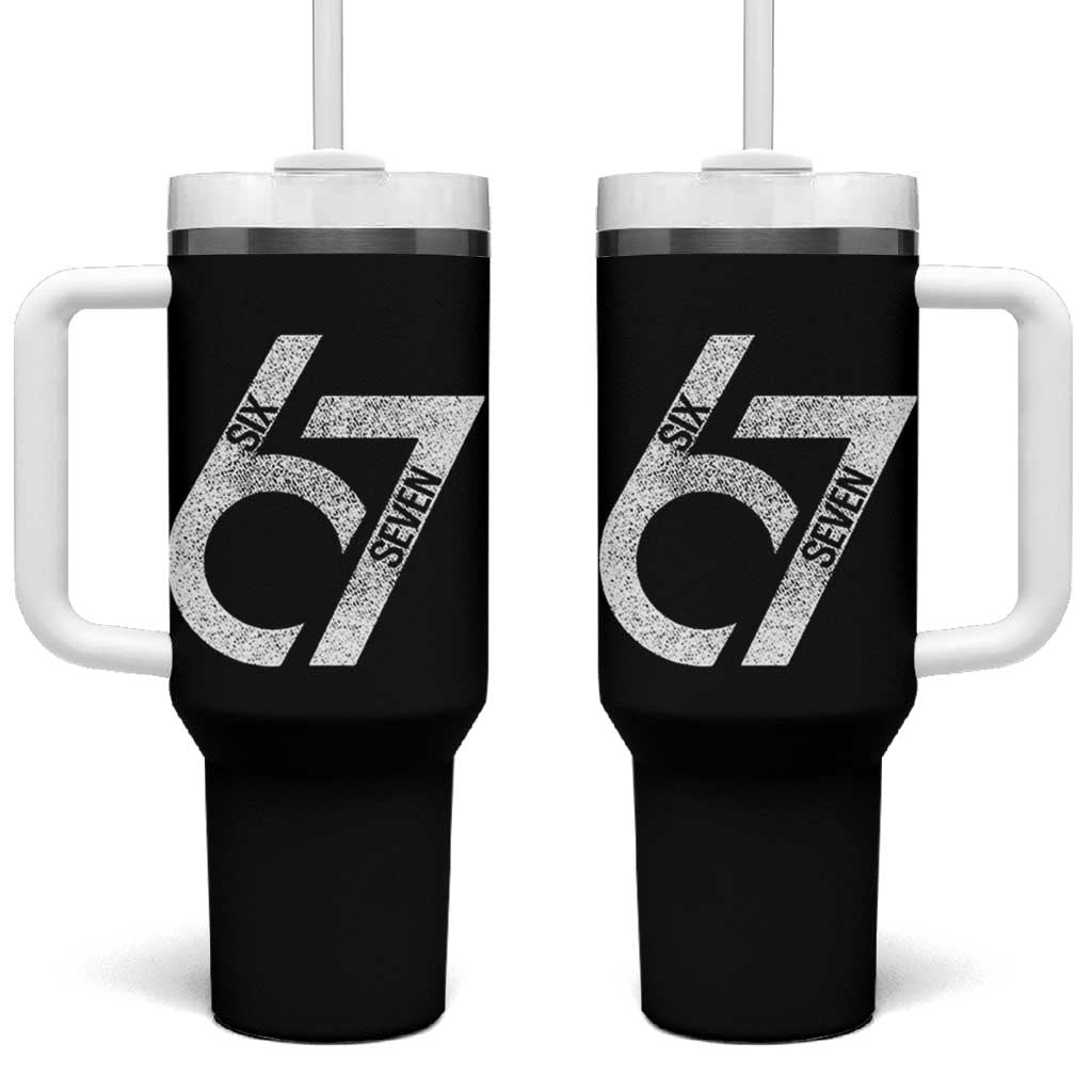 Funny Six Seven 67 Meme Gen Alpha Slang Tumbler With Handle - Wonder Print Shop