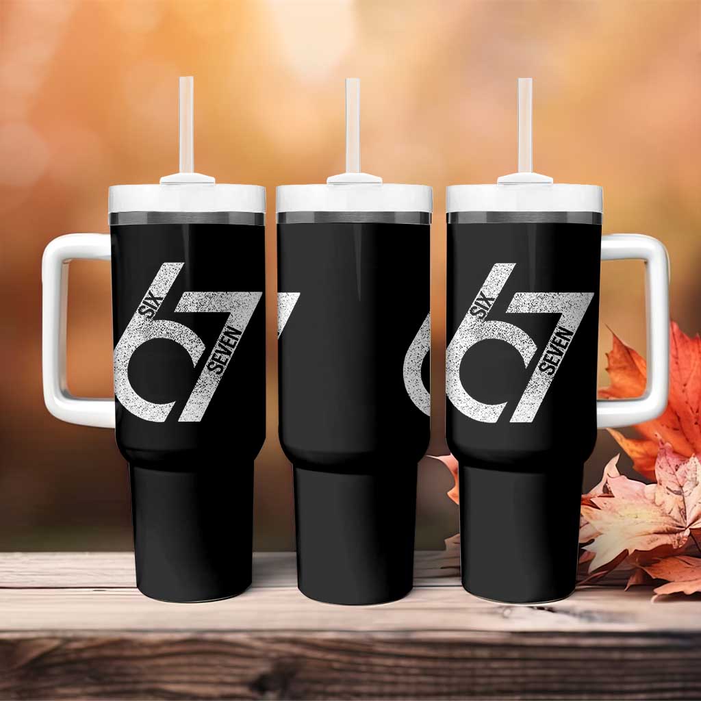 Funny Six Seven 67 Meme Gen Alpha Slang Tumbler With Handle - Wonder Print Shop