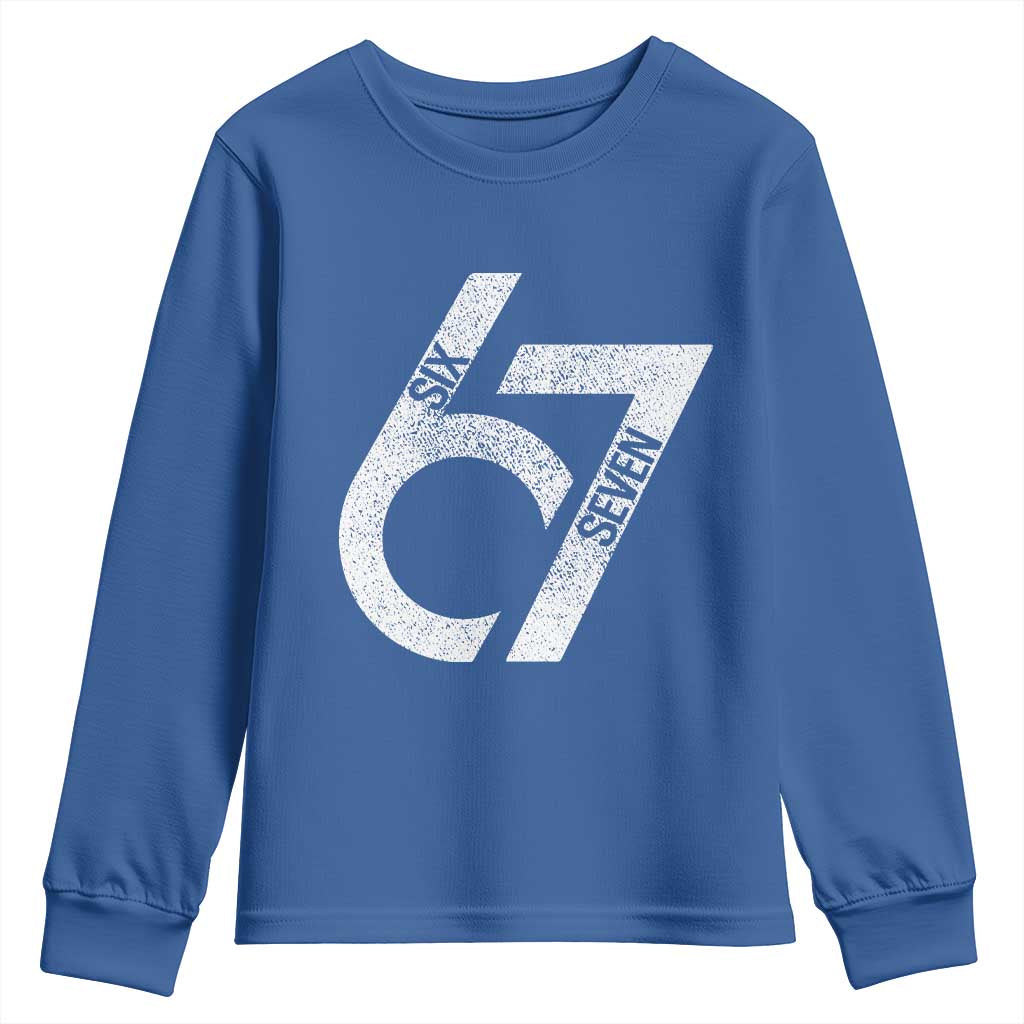 Funny Six Seven 67 Meme Gen Alpha Slang Youth Sweatshirt - Wonder Print Shop