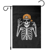 Funny Six Seven 67 Skeleton Gen Alpha Halloween Meme Garden Flag - Wonder Print Shop