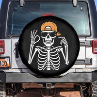 Funny Six Seven 67 Skeleton Gen Alpha Halloween Meme Spare Tire Cover - Wonder Print Shop