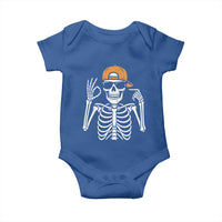 Funny Six Seven 67 Skeleton Gen Alpha Halloween Meme Baby Onesie - Wonder Print Shop