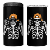 Funny Six Seven 67 Skeleton Gen Alpha Halloween Meme 4 in 1 Can Cooler Tumbler - Wonder Print Shop