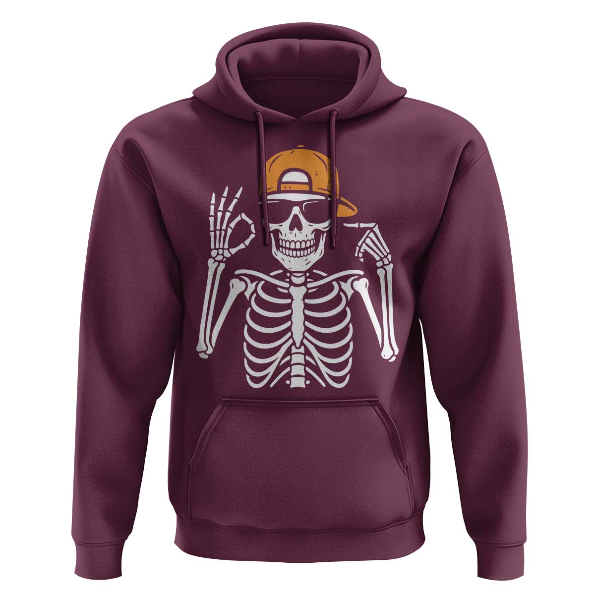 Funny Six Seven 67 Skeleton Gen Alpha Halloween Meme Hoodie - Wonder Print Shop